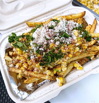 Loaded fries cooked to perfection.