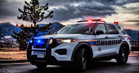 Boulder County Sheriff's police cruiser.