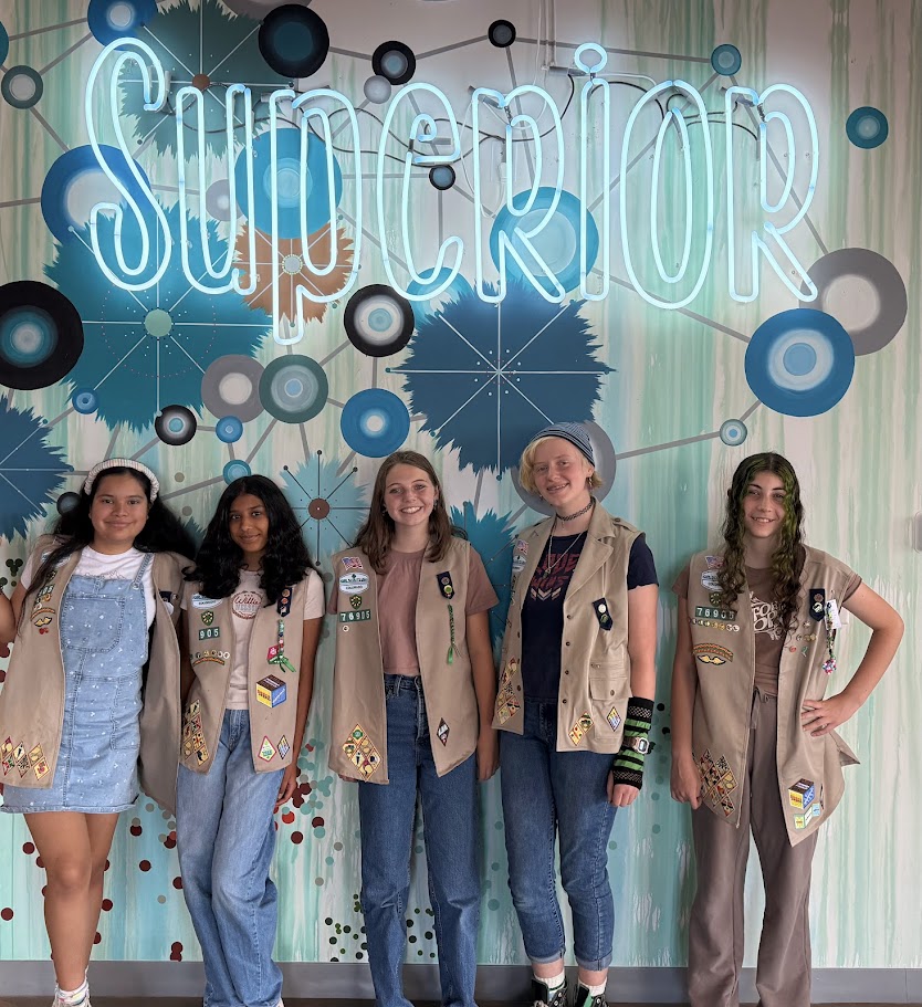 Girl Scout Troop 76905 posing at Superior Community Center 2025.jpg